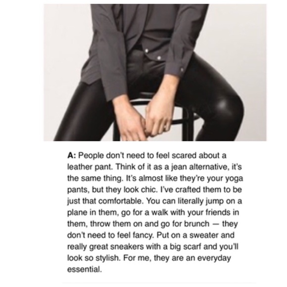 Meghan Markle x Reitmans vegan leather pants size6 - Picture 8 of 8